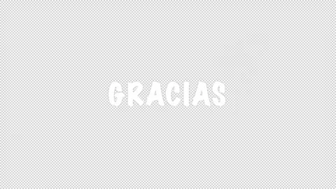 Gracias text flat animation. motion graphic animated on alpha channel Video stock 260499180