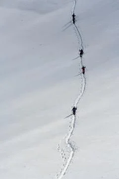 Gracier ascent Foto stock