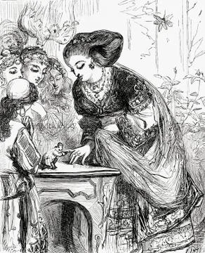 This Gracious Princess Held Out Her Little Finger Towards Me. From Gulliver' Stock Photos