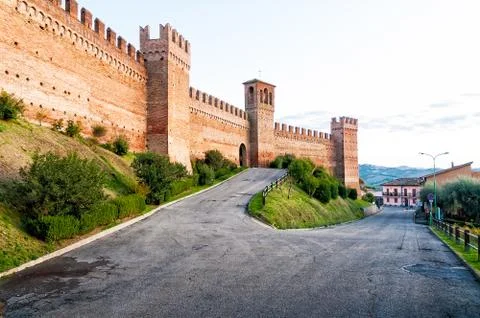 The gradara's bulwark Stockfoto's