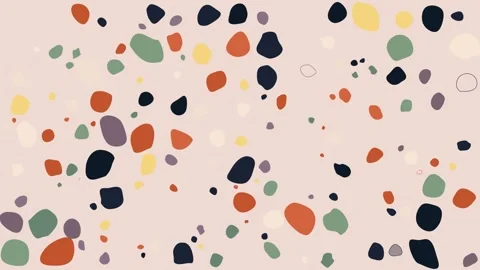 Gradated terrazzo pattern fading into a light beige background. 4K Video stock 343244461