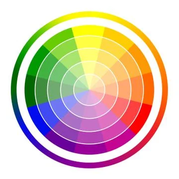 Gradation of colors in the circle. Stock Illustration