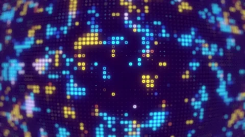 Gradation digital light spot pattern abstract background animation. Stock Footage 232925583