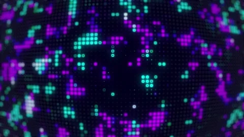 Gradation digital light spot pattern abstract background animation. Stock Footage 232925602
