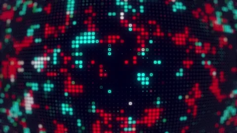 Gradation digital light spot pattern abstract background animation. Stock Footage 232925609