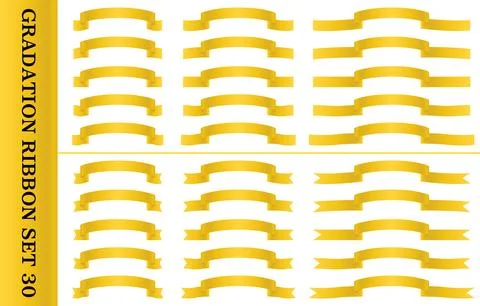 Gradation type ribbon set 30 Illustrazione stock