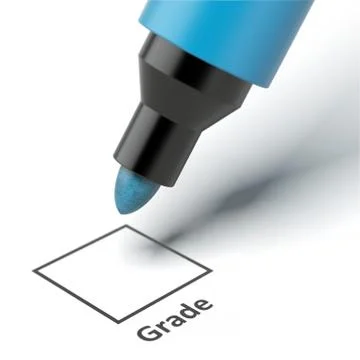 Grade box on an exam paper イラスト素材