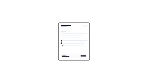 Grade a student test paper animation on white background. 4K Stock Footage 341694355