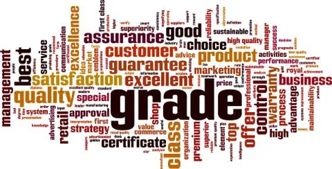 Grade word cloud concept Stock Illustration