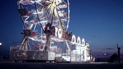 Graded Ferris Wheel #2 Stock Footage