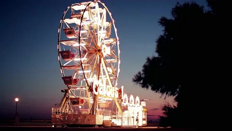 Graded Ferris Wheel Stock Footage