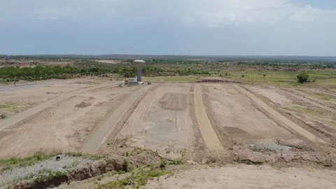 Graded plots development site Stock Footage 346443769