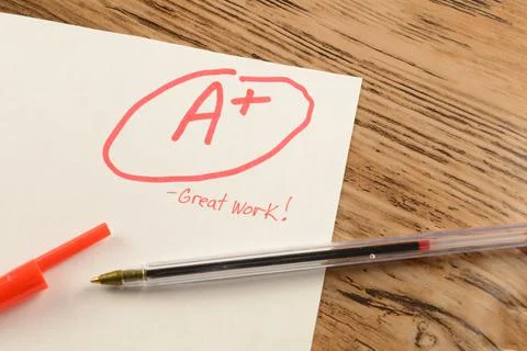 Graded School Paper Stock Photos