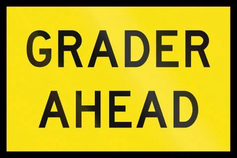 Grader Ahead In Australia Stock Illustration