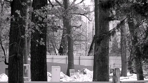 Grader And Builder On The Front View In Fast Motion Stock Footage 84597926