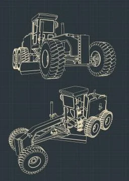 Grader drawings Stock Illustration