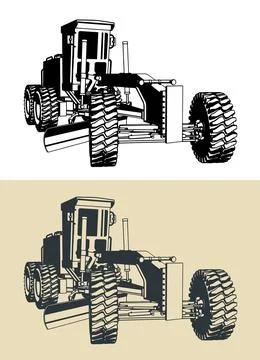 Grader Stock Illustration