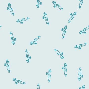 Grader machine construction vehicle glyph seamless pattern Stock Illustration