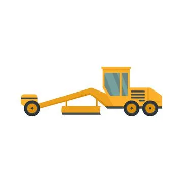 Grader machine heavy icon flat isolated vector Stock Illustration
