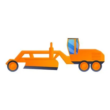 Grader machine icon, cartoon style Illustrazione stock