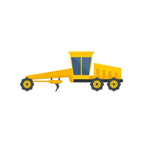 Grader machine icon flat isolated vector 스톡 일러스트
