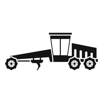 Grader machine icon, simple style Stock Illustration