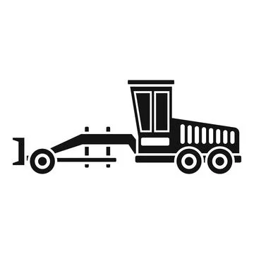 Grader machine machinery icon, simple style Illustrazione stock