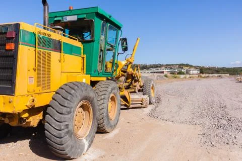 Grader Machine Road Construction Stock Photos