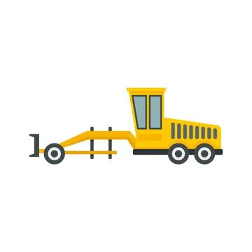 Grader machine scraper icon flat isolated vector Stock Illustration