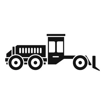 Grader machine scraper icon, simple style Stock Illustration