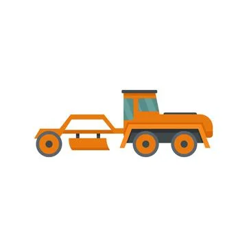 Grader machine tractor icon flat isolated vector Stock-Illustration