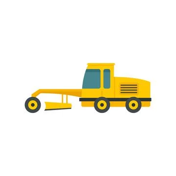 Grader machine truck icon flat isolated vector 스톡 일러스트