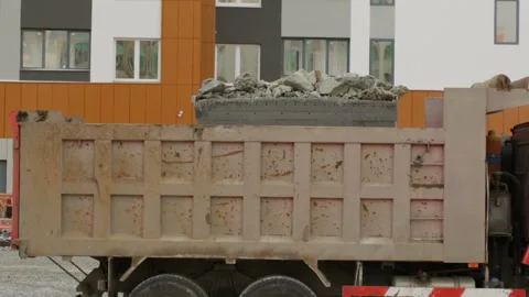 Grader working at building site Stockbeeldmateriaal 86926494