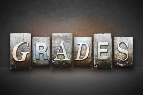 Grades letterpress Ilustración de archivo