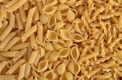Grades of pasta Stock-Fotos