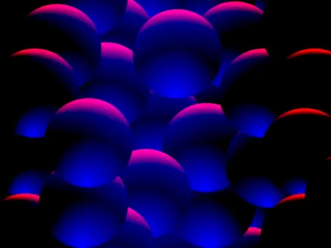 Gradient 3d balls, abstract dark background.  Vector illustration Ilustración de archivo