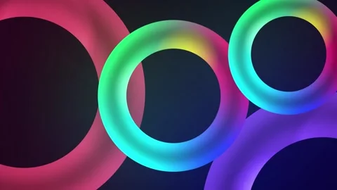 Gradient Abstract 3d Circle Animation Background Video stock 203742431