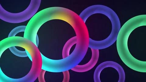 Gradient Abstract 3d Circle Animation Background Stock Footage 203742435