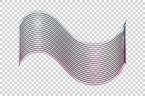 Gradient abstract background with curved lines and geometric shapes in purple Stock Illustration