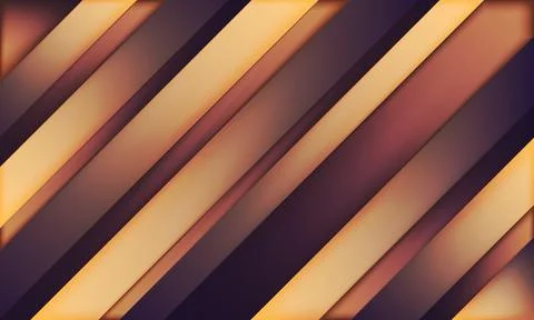 Gradient abstract background with diagonal metallic stripes in warm gold tones Illustrazione stock