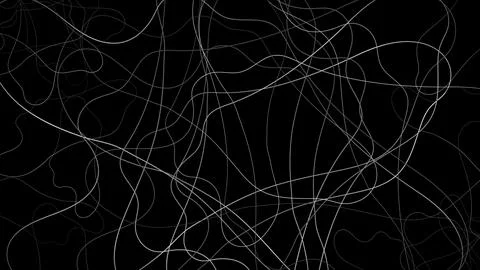 Gradient abstract background features monochrome tangled lines that create .. Stock Illustration