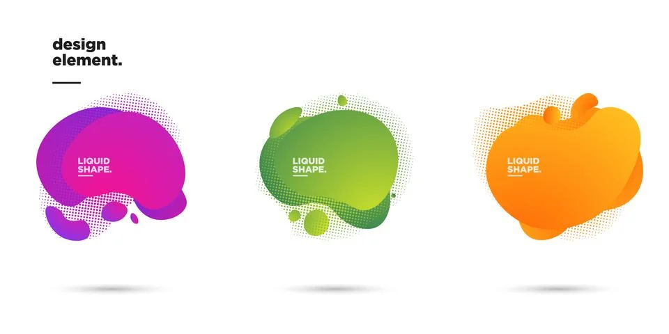 Gradient abstract background flowing liquid shapes イラスト素材