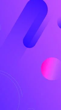 Gradient abstract background with geometric shapes and lines. Blue, pink Illustrazione stock