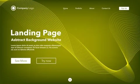 Gradient abstract background. Landing Page. Template for websites or apps. .. Illustrazione stock