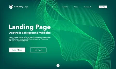 Gradient abstract background. Landing Page. Template for websites or apps. .. Illustrazione stock