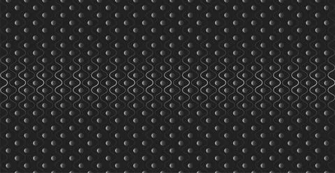 Gradient abstract black and white pattern. Dynamic wavy lines mixed with roun Stock Illustration