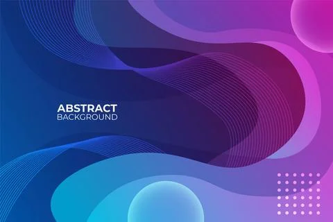 Gradient Abstract Blue And Pink Fluid Background Stock Illustration