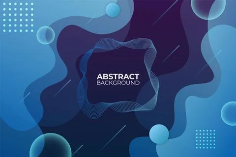 Gradient Abstract Blue Fluid Background Stock Illustration