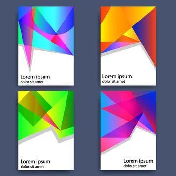 Gradient abstract brochure template set Stock Illustration