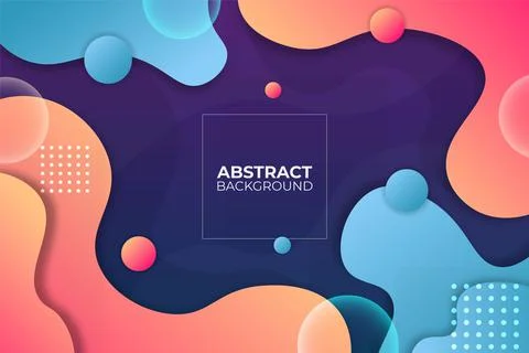 Gradient Abstract Colorful Fluid Background Stock Illustration
